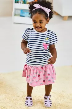 Юбка и шорты с принтом Jojo Maman Bb, розовый