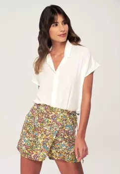 Юбка и шорты с запахом и цветочным принтом Herita, желтый