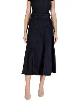 Юбка ICHI джинсовая, черный