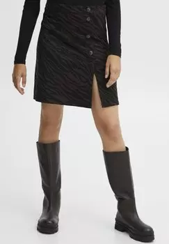 Юбка ICHI ICHI IHKATE ZEBRON SK, цвет coffee bean