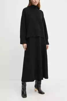 Юбка Ivy Oak из шерсти, черный