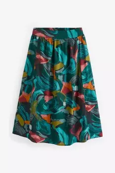 Юбка из 100% хлопка с рисунком «мевагисси» Seasalt Cornwall, черный