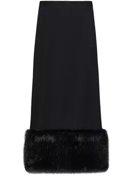 Юбка из эластичного джерси Prada, черный