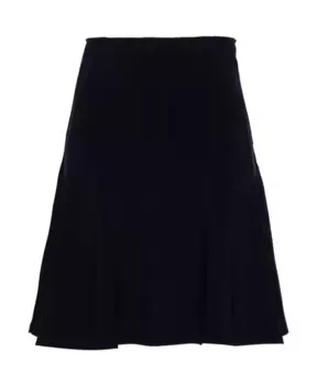 Юбка из эластичного джерси темно синего цвета Norma Kamali, синий