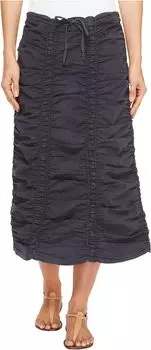 Юбка из эластичного поплина с двойной гофрированной вставкой XCVI, цвет Charcoal