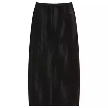 Юбка из эластичного прозрачного нейлона Auralee, черный