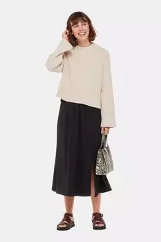 Юбка из эва с эластичной резинкой на талии Whistles, черный