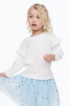 Юбка из блестящего тюля H&amp;M, голубой/пятнистый