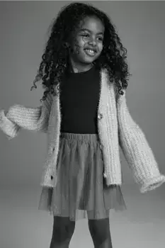 Юбка из блестящего тюля H&M, серый