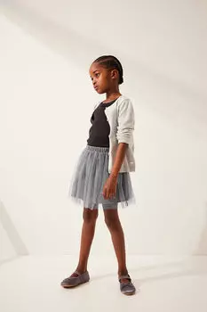 Юбка из блестящего тюля H&M, серый