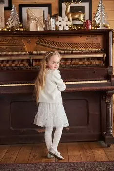 Юбка из блестящего тюля Off White Deux par Deux