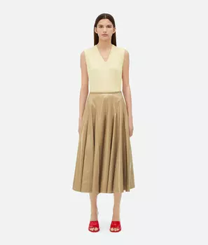 Юбка из блестящей кожи Bottega Veneta