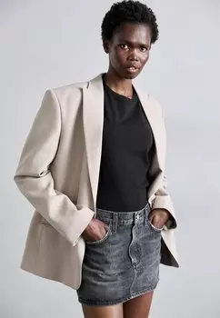 Юбка из денима ALEK Agolde, черный деним