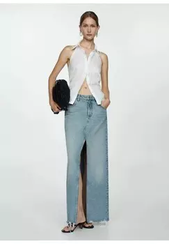 Юбка из денима AMAIA Mango, синий