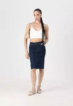 Юбка из денима CARA LOIS Jeans, темно-синий деним