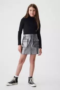 Юбка из денима Cargo Foil (10 13 лет) Gap, серый