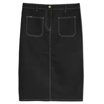 Юбка из денима Courrges, черный