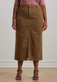 Юбка из денима DENIM MAXISKIRT Lauren Ralph Lauren Woman, коричневый