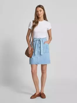 Юбка из денима длиной до колена с завязывающимся поясом, модель «Style Blossom» Mustang