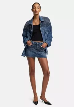 Юбка из денима ELENA 7 for all mankind, синий