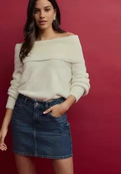 Юбка из денима EMBELLISHED REGULAR FIT Next, синий