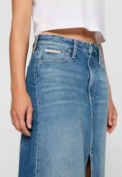 Юбка из денима EXCLUSIVE A LINE SKIRT Calvin Klein Jeans, темно-синий деним