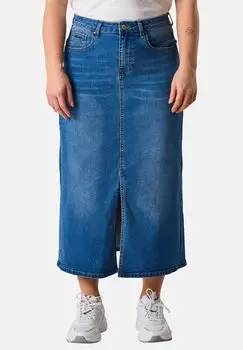 Юбка из денима Gonna lunga Seaside, темно-синий