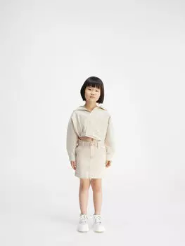 Юбка из денима JACQUEMUS The kids' de-Nmes denim skirt, белый