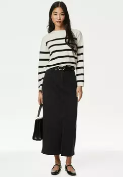 Юбка из денима MIDI Marks & Spencer, черный