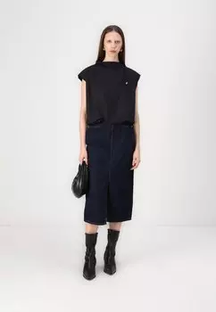 Юбка из денима MIDI SKIRT Pepe Jeans, темно-синий деним