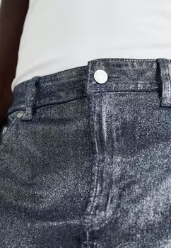 Юбка из денима MIDI SKIRT SHINE GAP, черный