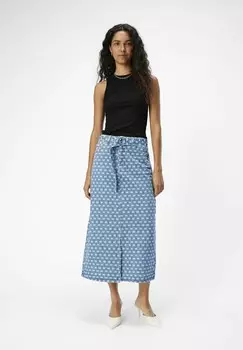 Юбка из денима Object, синий деним