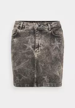 Юбка из денима ONLHUDSON SKIRT STAR ONLY Tall, черный деним