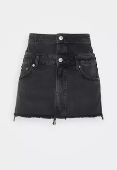 Юбка из денима ONLMILLION SKIRT ONLY, серый деним