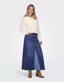 Юбка из денима ONLY из средне-синего денима