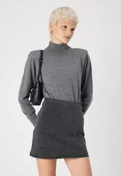 Юбка из денима PCRAZO Pieces, серый