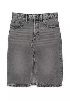 Юбка из денима PULL&BEAR, серый
