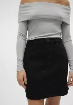 Юбка из денима TESSA HOHE TAILL Vero Moda, черный деним