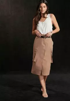 Юбка из денима UTILITY TALL REGULAR FIT Next, бежевый