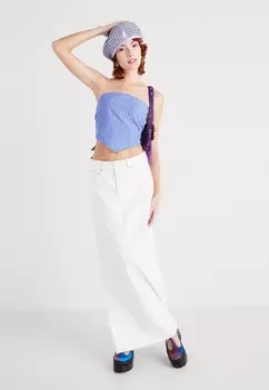 Юбка из денима VINTAGE LONG SKIRT Gina Tricot, кремовый