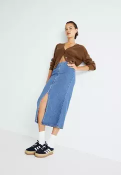 Юбка из денима VMMONIC LONG PENCIL SKIRT Vero Moda, синий деним