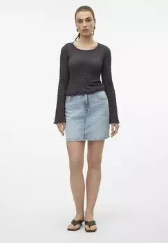 Юбка из денима VMTESSA SHORT NOOS Vero Moda, светло-голубой деним