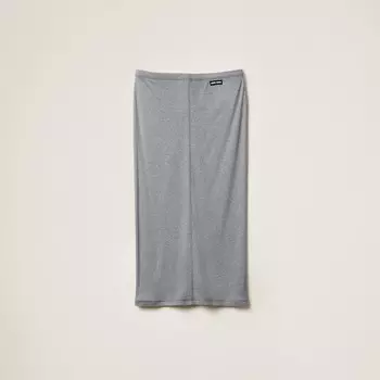 Юбка из джерси и шелка Miu Miu, серый