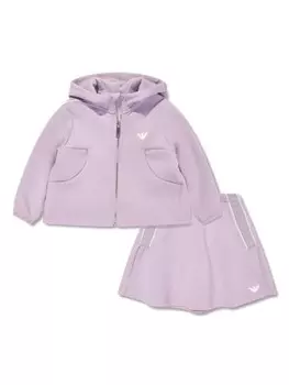 Юбка из джерси с логотипом Emporio Armani Kids (комплект из двух штук), фиолетовый