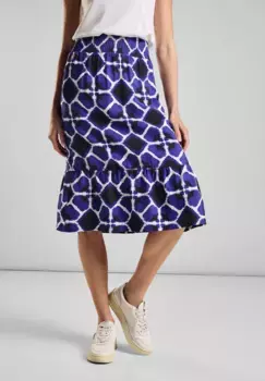 Юбка из джерси STREET ONE с графическим узором, синий