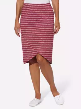 Юбка из джерси в стиле casual Casual Looks, цвет Kirsche-Wei-Bedruckt