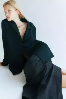 Юбка из габардина H&M, черный