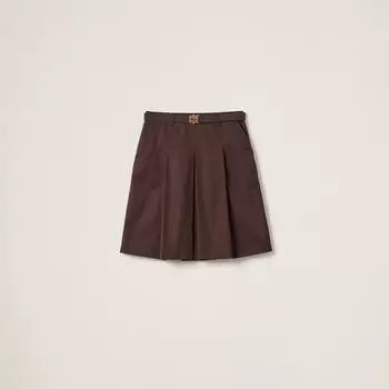 Юбка из габардина Miu Miu, коричневый