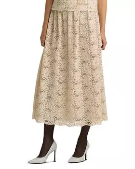 Юбка из гипюра St. John, слоновая кость/кремовый