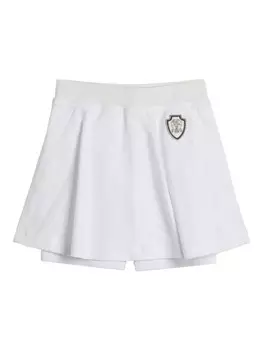 Юбка из хлопка интерлок Brunello Cucinelli Kids, белый